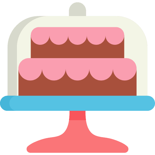 Cake baker dessert food icon