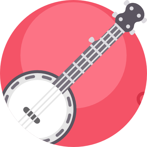 Banjo musical instrument folk orchestra icon