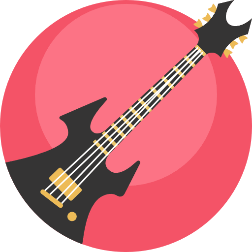 Electric guitar string instrument music orchestra icon
