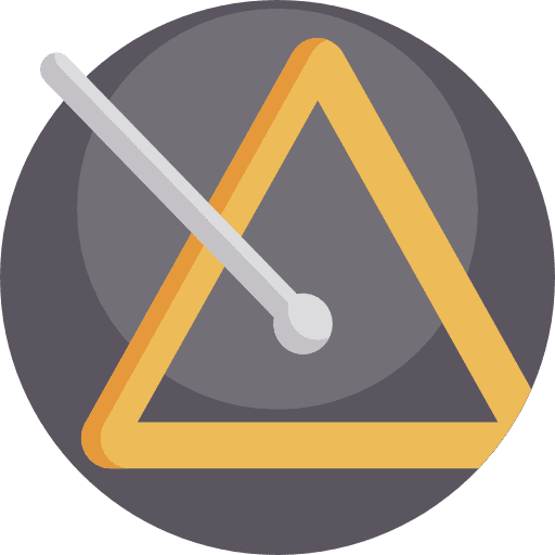 Triangle music and multimedia triangle music icon