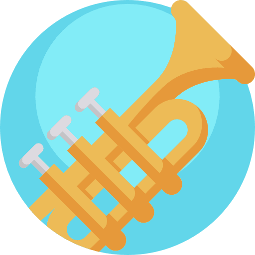 Trumpet music music and multimedia wind instrument icon