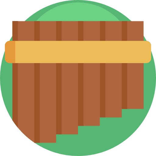 Flute music and multimedia wind instrument music icon