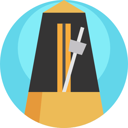 Metronome music and multimedia beat music icon
