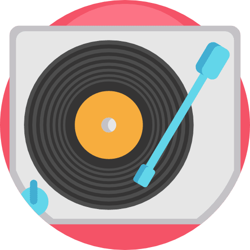 Turntable record player music player vinyl icon