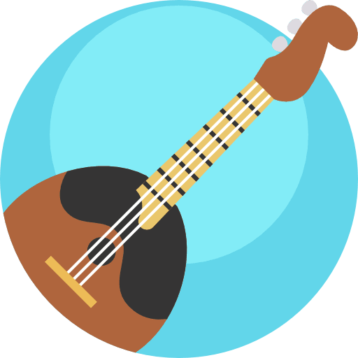 Domra song string instrument music and multimedia icon