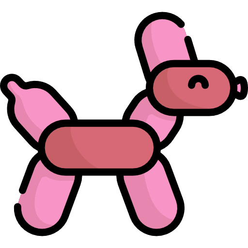 Balloon dog balloon circus balloon dog icon