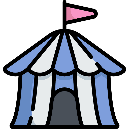 Circus tent kids circus circus tent icon