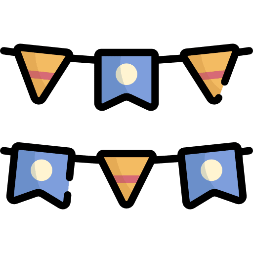 Garland bunting garlands decoration icon