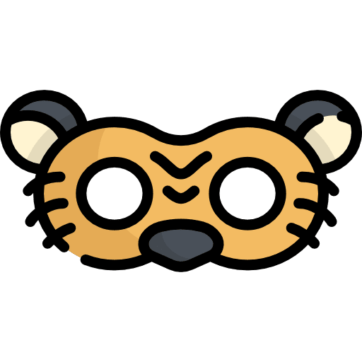 Mask birthday and party costume celebration icon