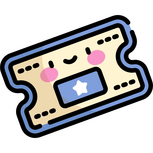 Ticket show commerce and shopping commerce icon