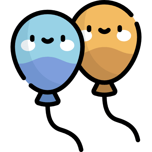 Balloons celebration entertainment party icon