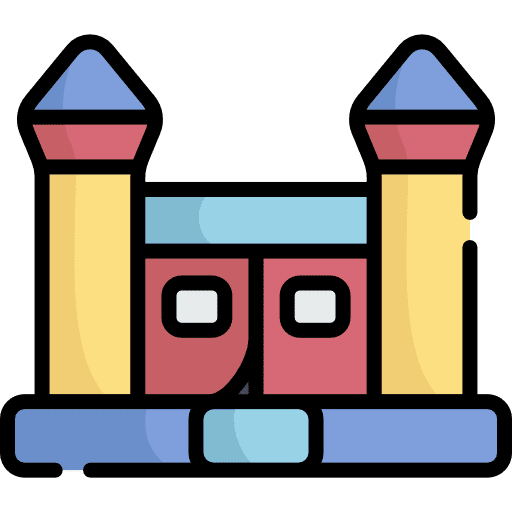 Bouncy castle entertainment play kid and baby icon
