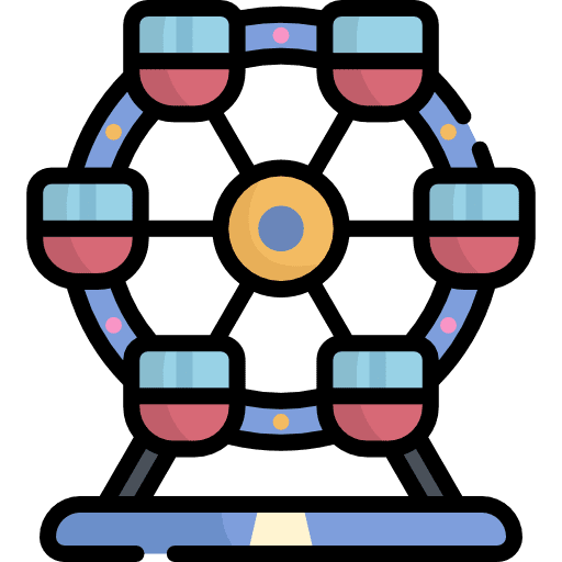 Ferris wheel hobbies and free time fair ferris icon