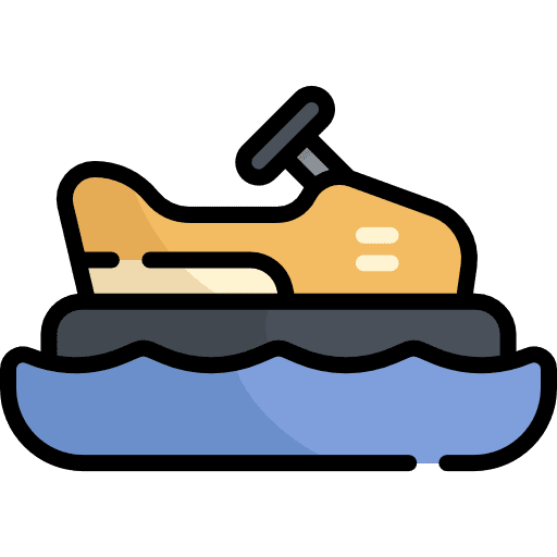 Boat bumper car boat transportation icon