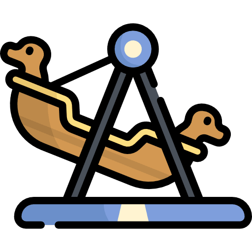 Boat viking amusement park boat icon