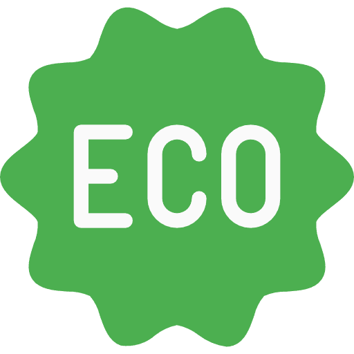 Eco sticker ecology and environment eco friendly icon