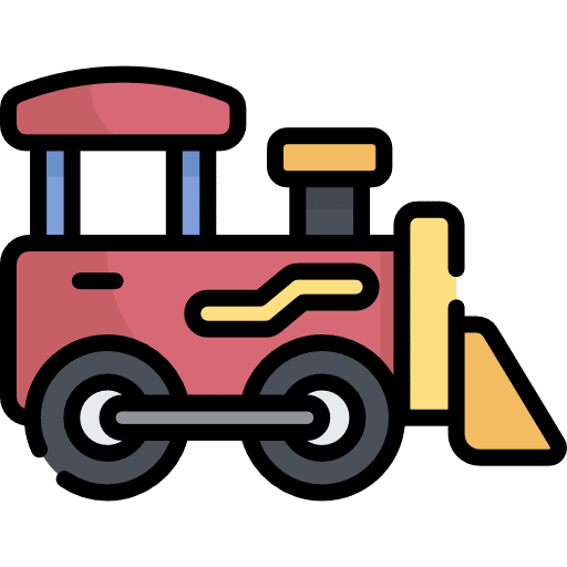 Train kid and baby amusement park fair icon