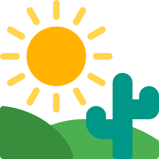 Desert landscape desert hot icon