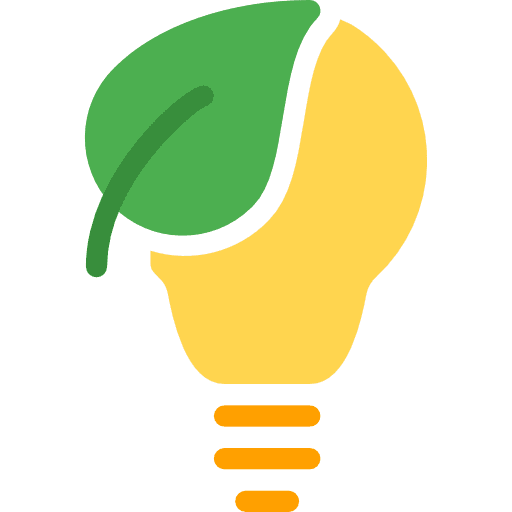 Eco bulb nature ecological bulb icon