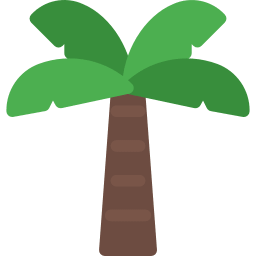 Palm tree desert nature oasis icon