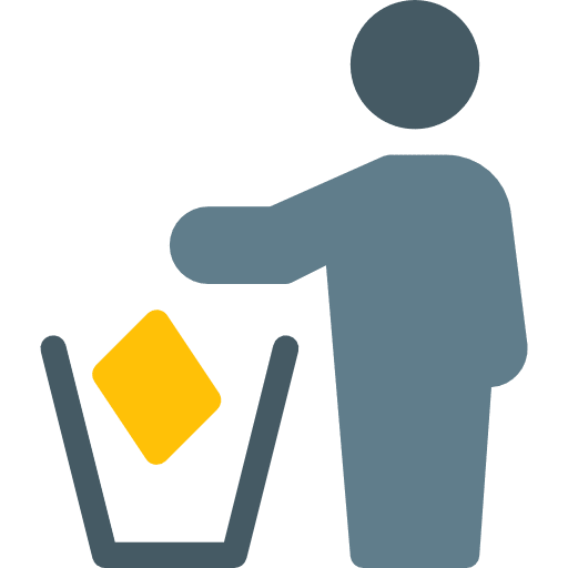 Litter litter can garbage icon