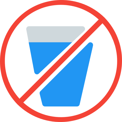 No drink no drink water signal icon