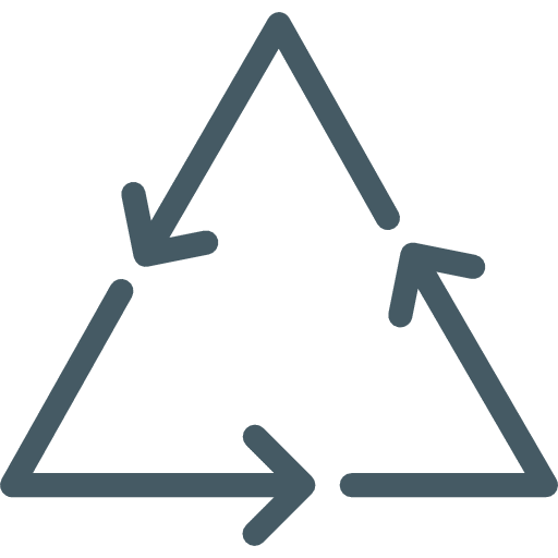 Recycle nature tools and utensils recycling icon