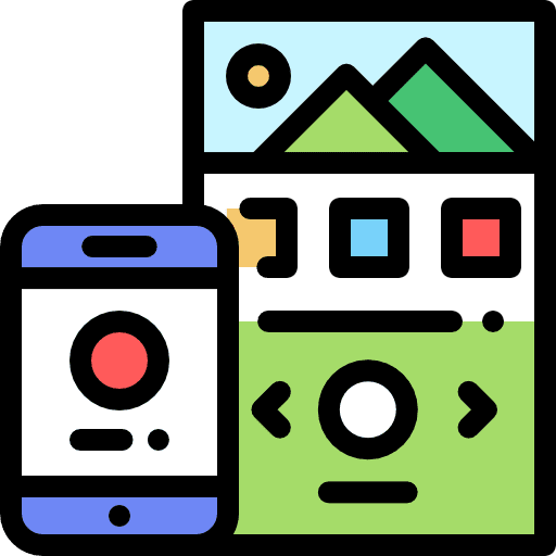 Responsive mobile phone devices technology icon