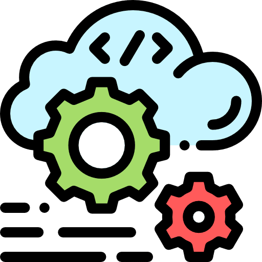 Cloud computing coding settings cloud computing icon