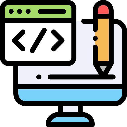 Coding coding browser screen icon