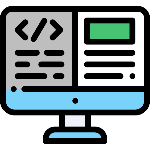 Coding monitor html website icon