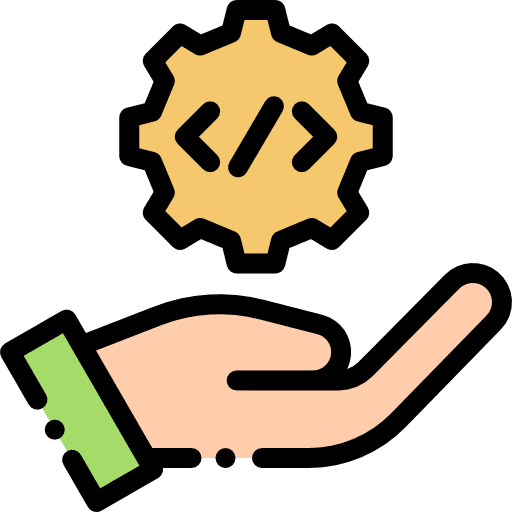 Coding ui programming language cogwheel icon
