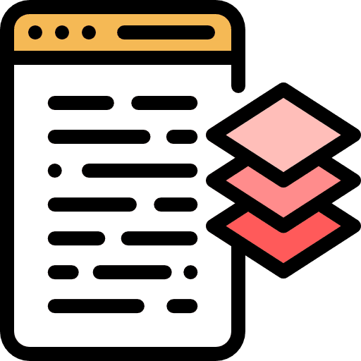 Coding web page screen monitor icon