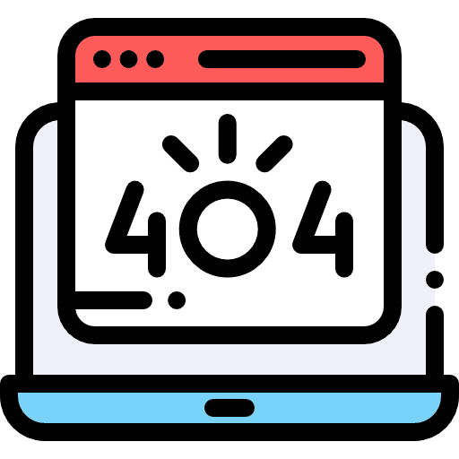 Error 404 computing interface internet icon