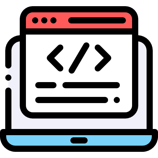 Laptop browser seo and web screen icon