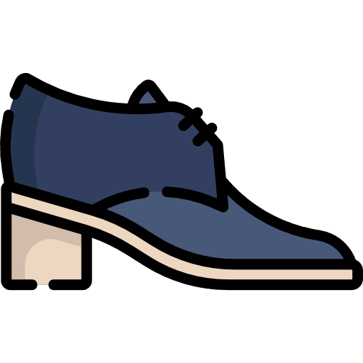 Oxford shoes femenine footwear icon