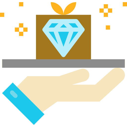 Value badge quality diamond icon