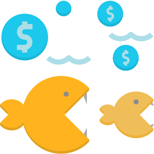 Competition fishing animals business and finance icon