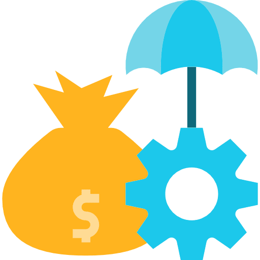 Risk business and finance business technology icon