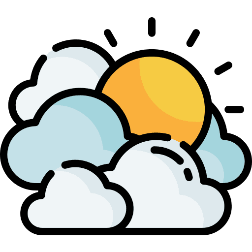 Cloudy cloud meteorology sunny icon