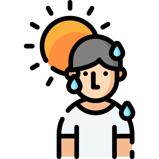 Hot man weather hot icon