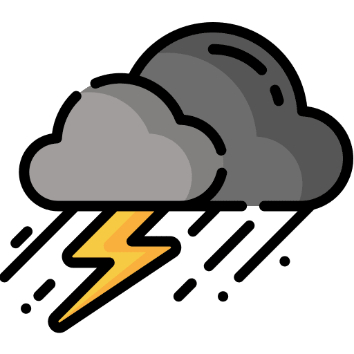 Storm lightning bolt cloud weather icon