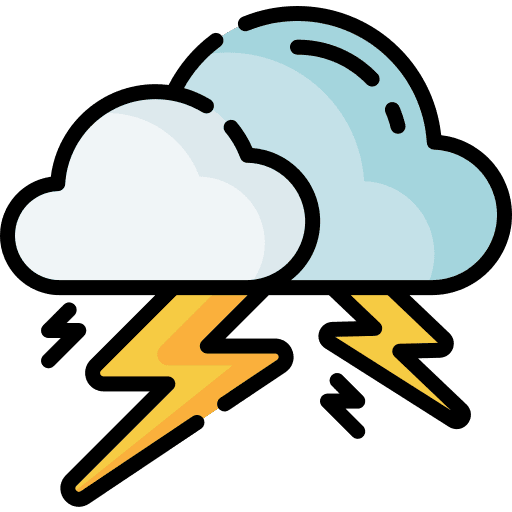 Thunder cloud cloudy rainy icon