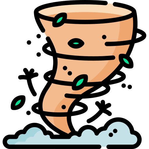 Tornado weather vortex wind icon