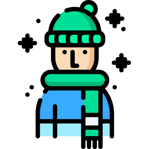 Cold winter cold weather icon