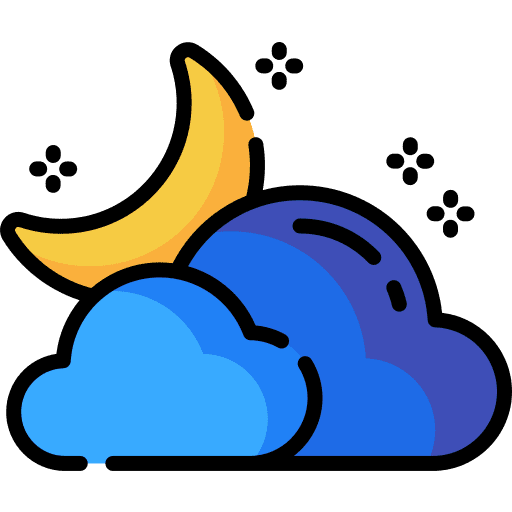 Night stars nature moon icon