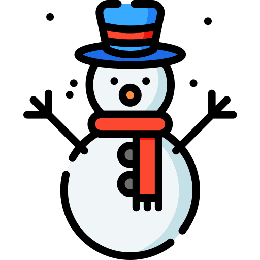 Snowman xmas winter snow icon