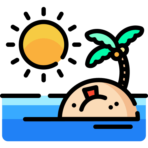 Summer fun sunny tropical icon