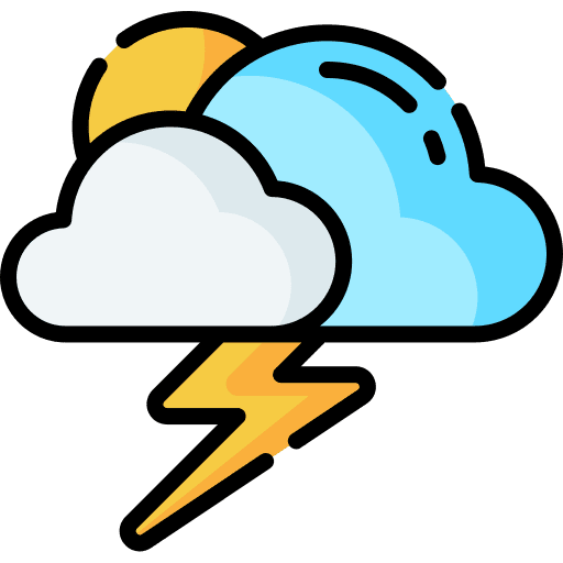 Thunder bolt thunder storm icon