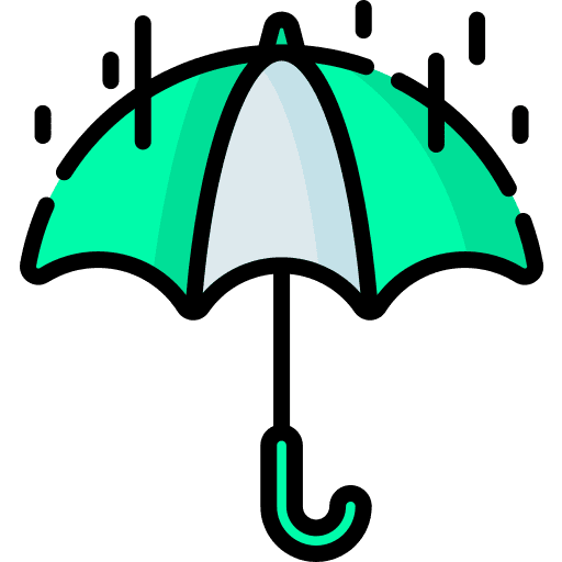 Umbrella protection umbrella rainy icon
